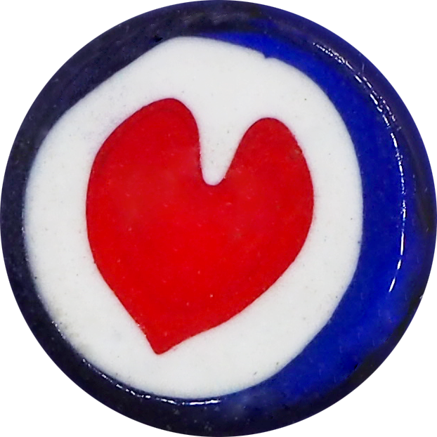 BLUE HEART WHITE
