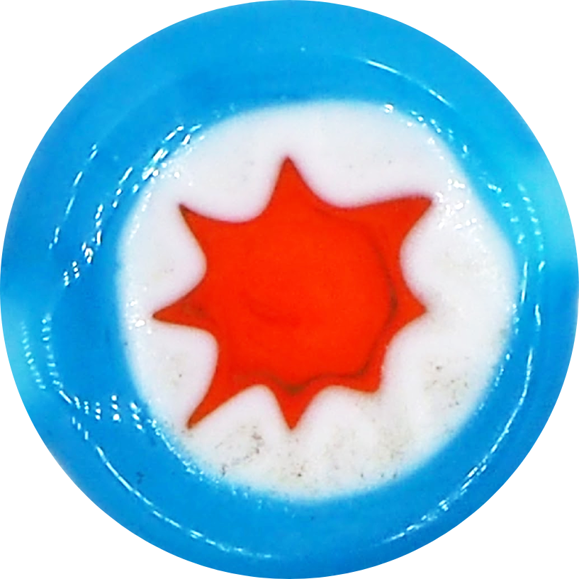 LIGHT BLUE STAR 8 ORANGE