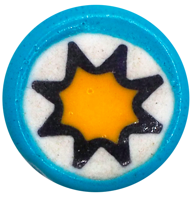 LIGHT BLUE STAR 8 FRAMED