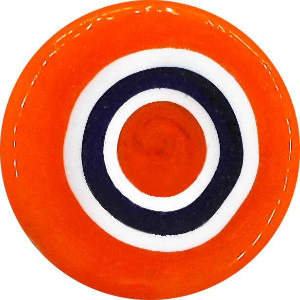 ORANGE CIRCLES BLACK