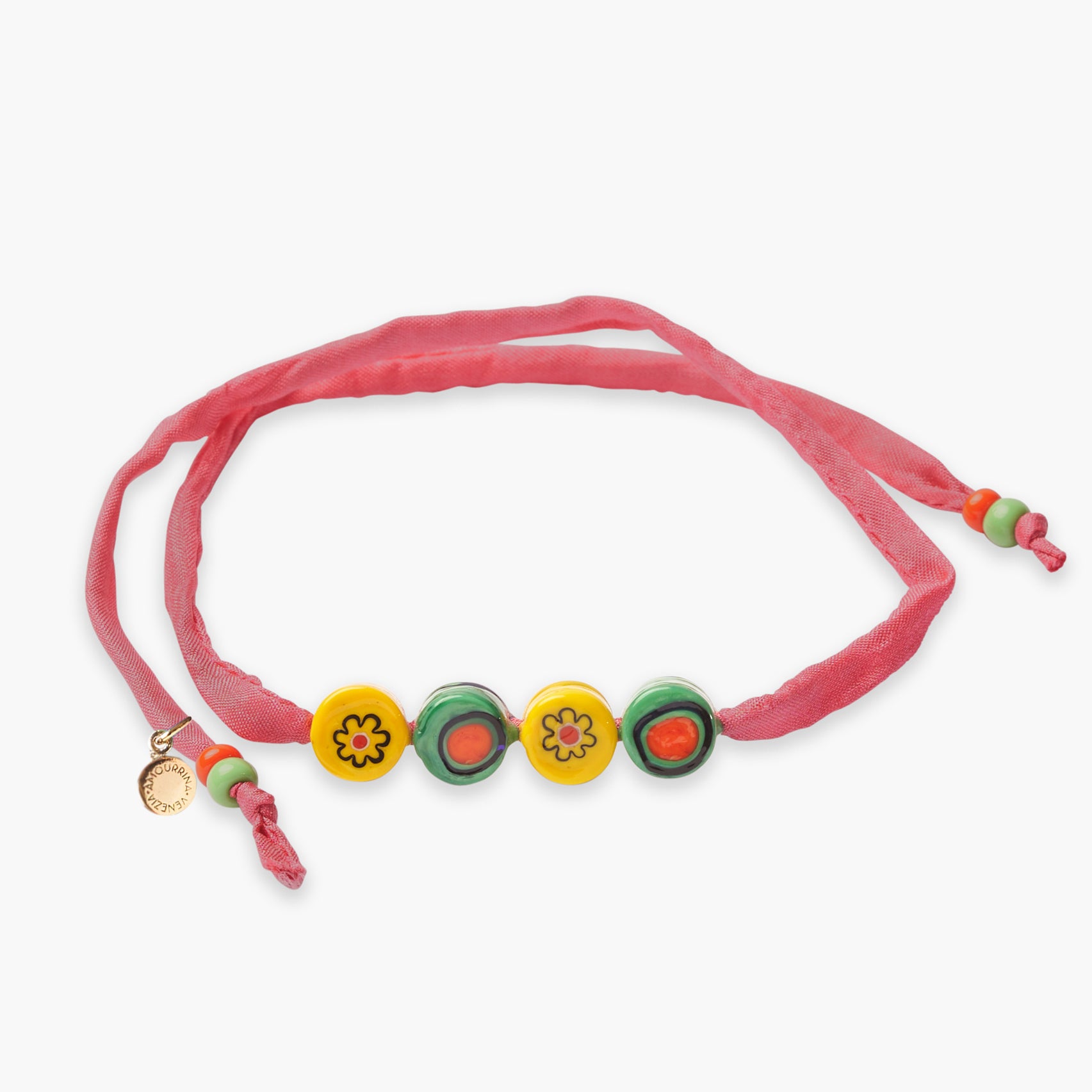 BACARETTO BRACELET/ ANKLET - Pink Cord