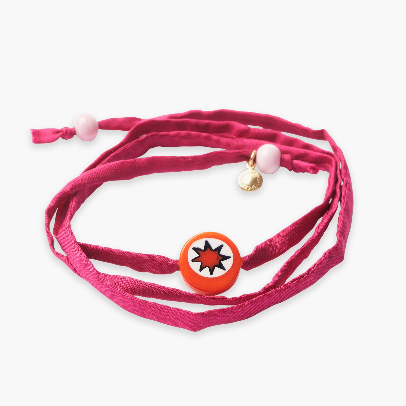 BACARO BRACELET/ CHOKER - ORANGE - Star 6 Edged