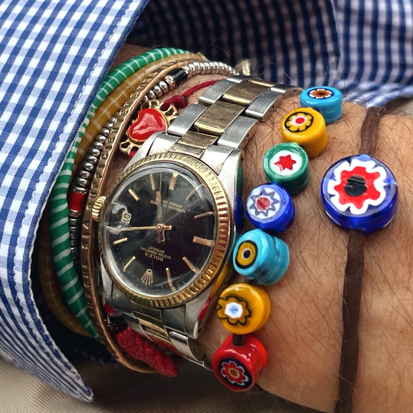 BACARO BRACELET/ CHOKER - ORANGE - Star 6 Edged