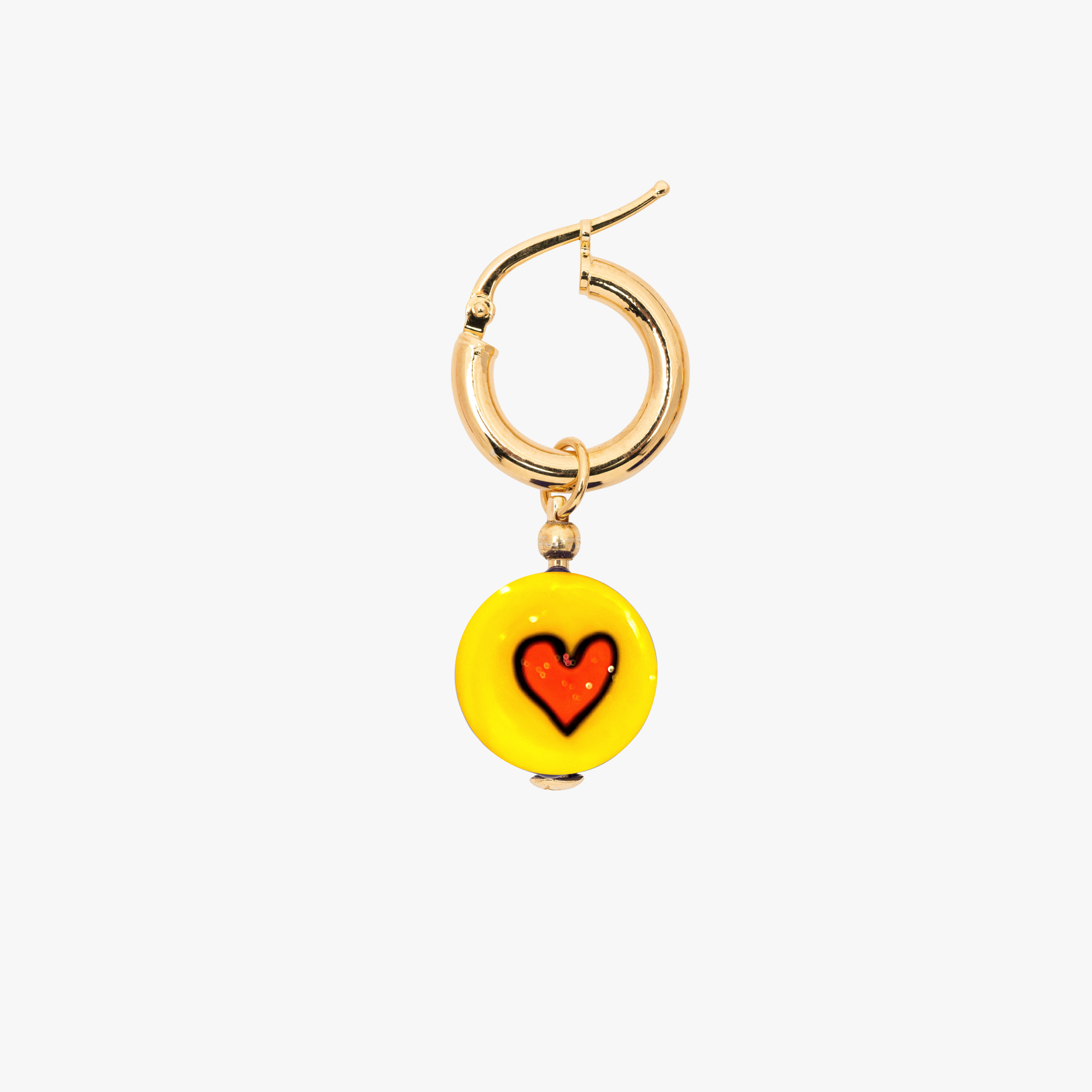 SCHIONA EARRING (MONO) - MEDIUM - YELLOW - Heart