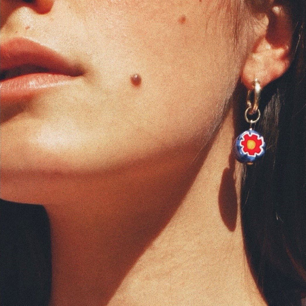 SCHIONA EARRING (MONO) - MEDIUM - YELLOW - Heart