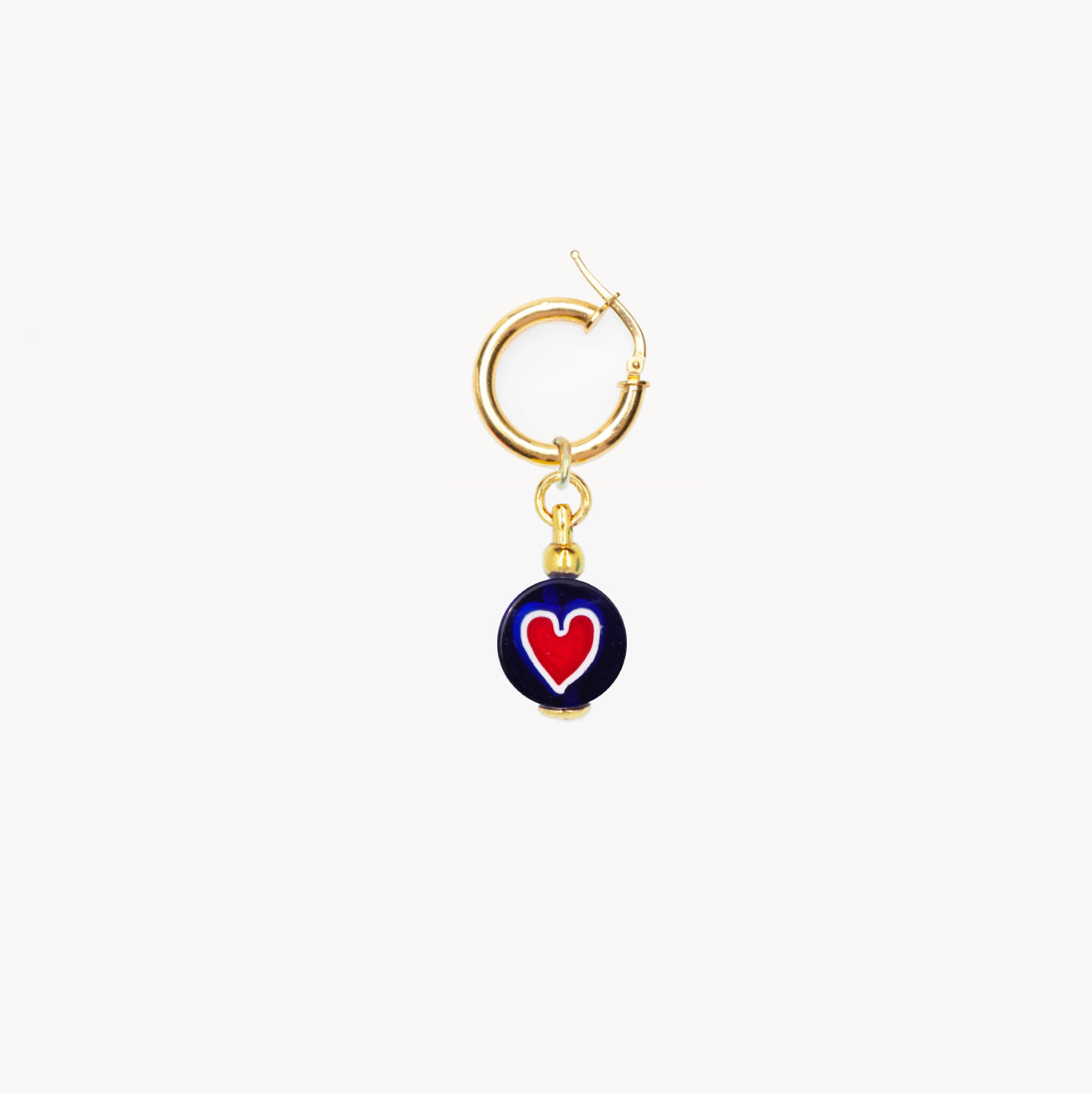 SCHIONA EARRING (MONO) - SMALL - BLUE - Heart