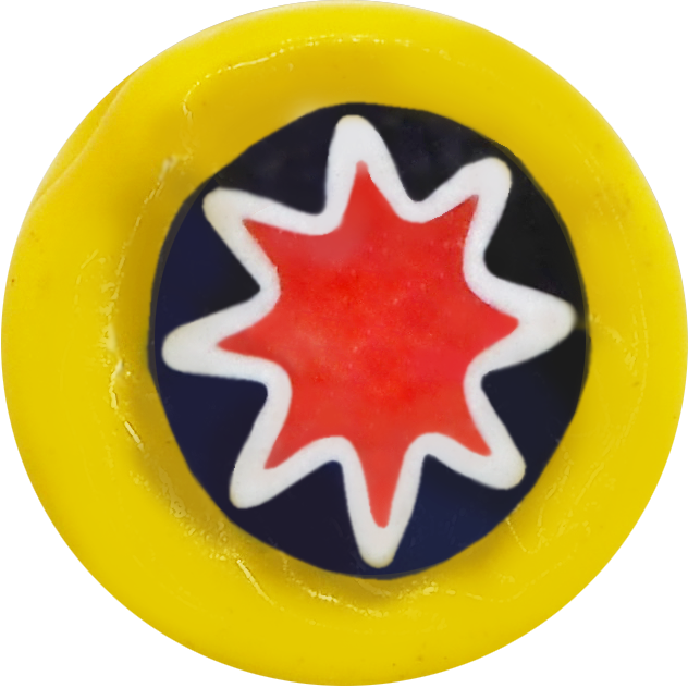 YELLOW STAR 8 RED