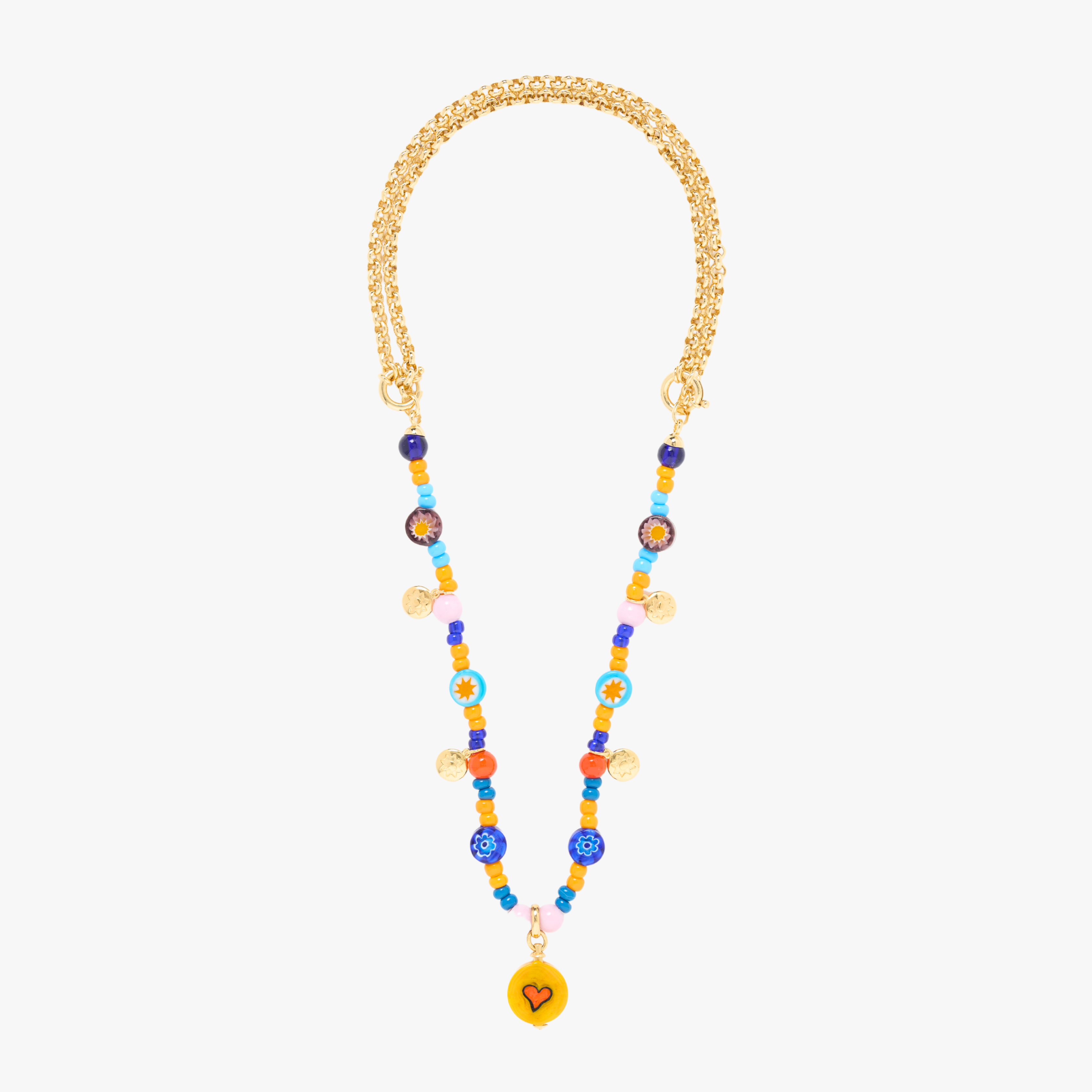 CARNEVALE NECKLACE - Yellow Heart