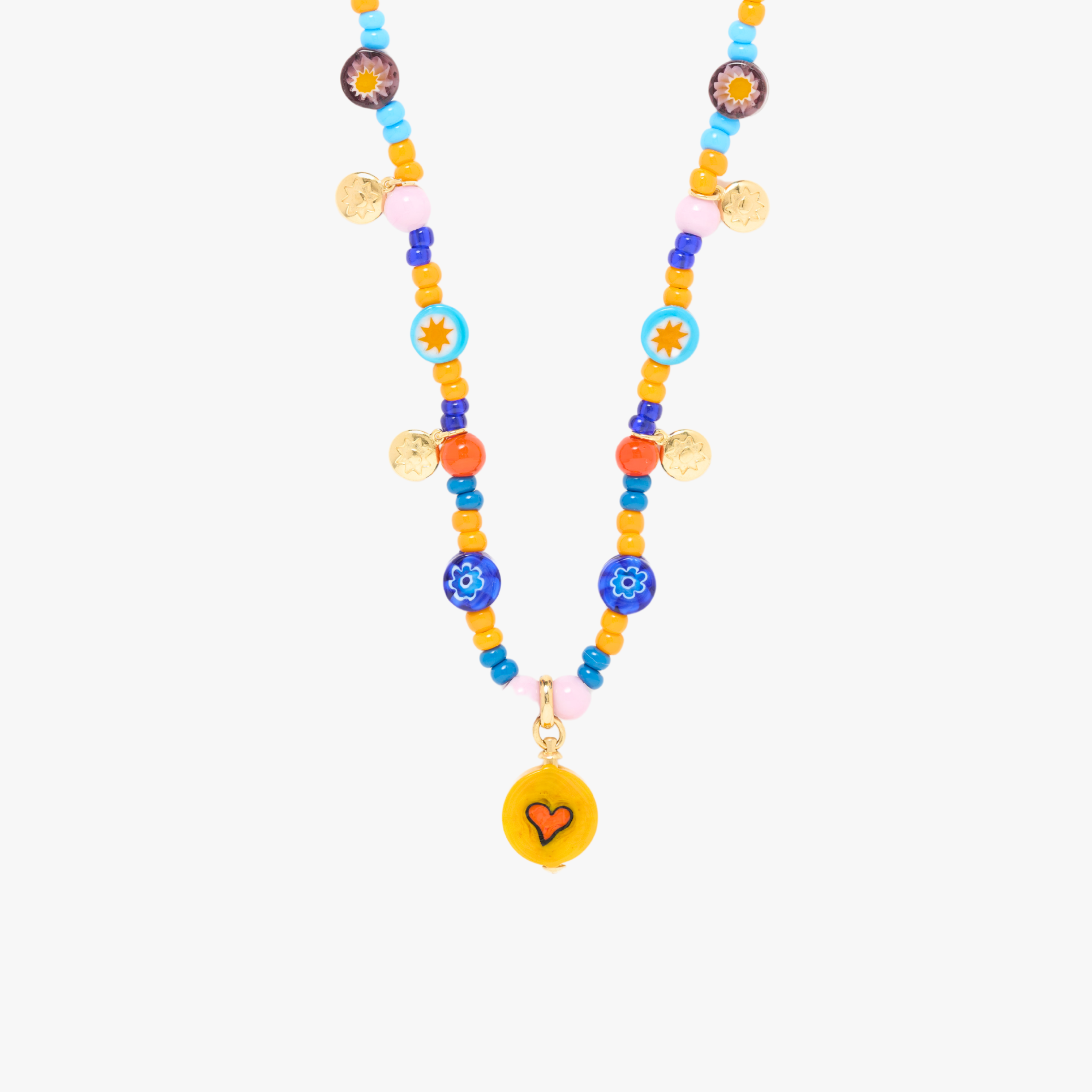CARNEVALE NECKLACE - Yellow Heart