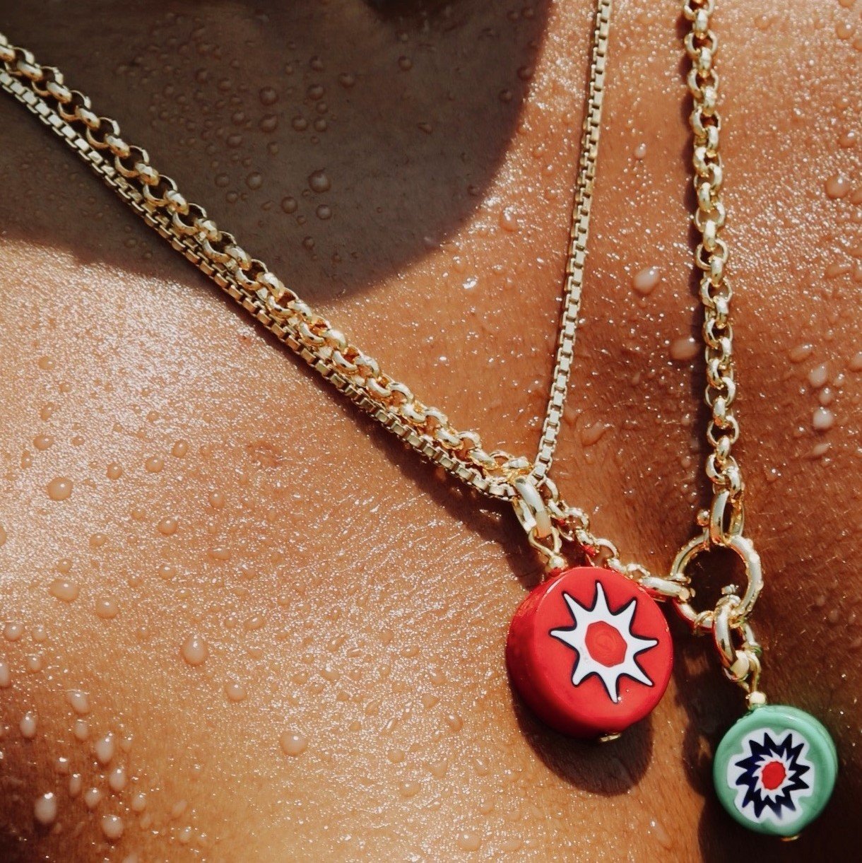 CHARM SMALL - Light Blue Circles