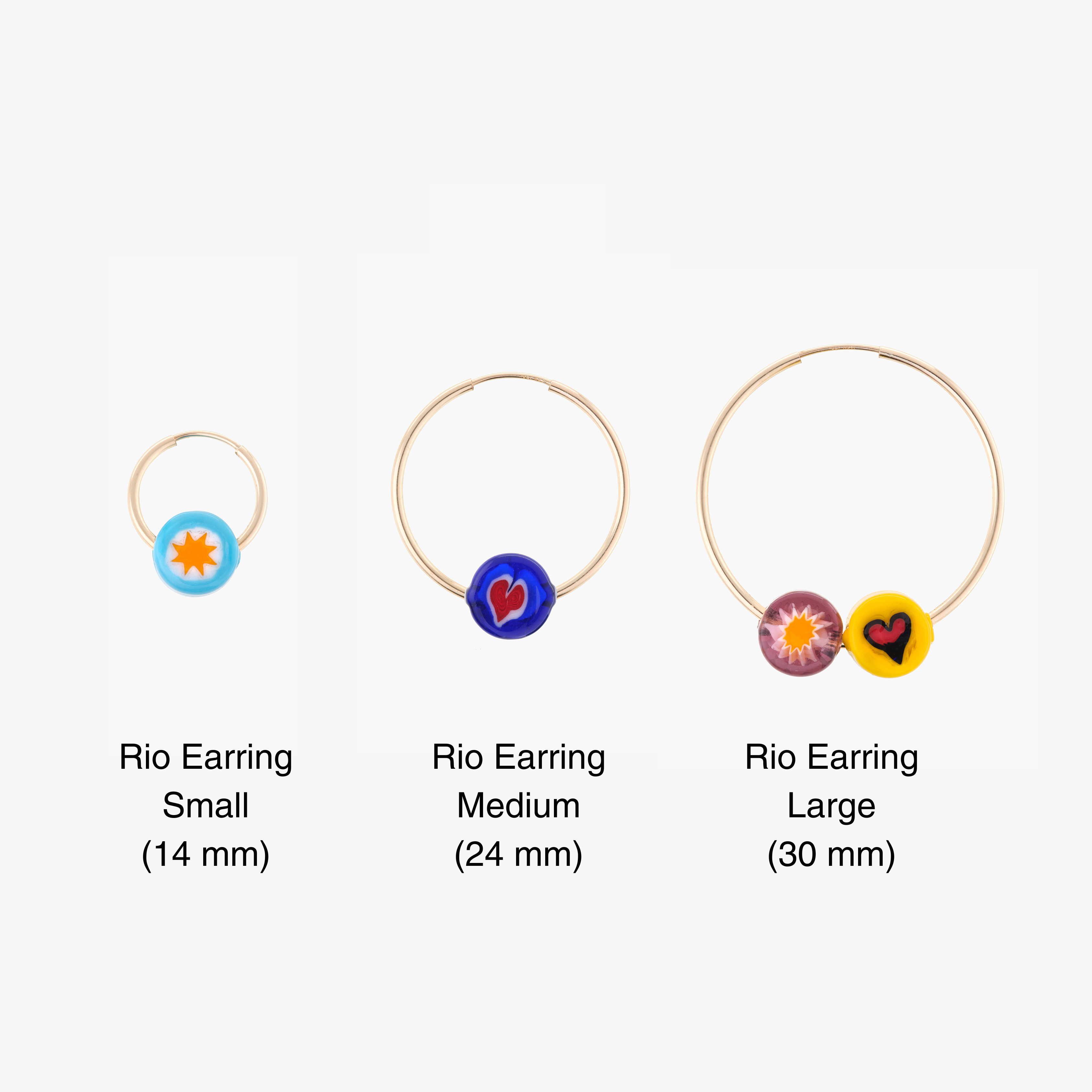 RIO EARRING (MONO) SMALL - Orange Star